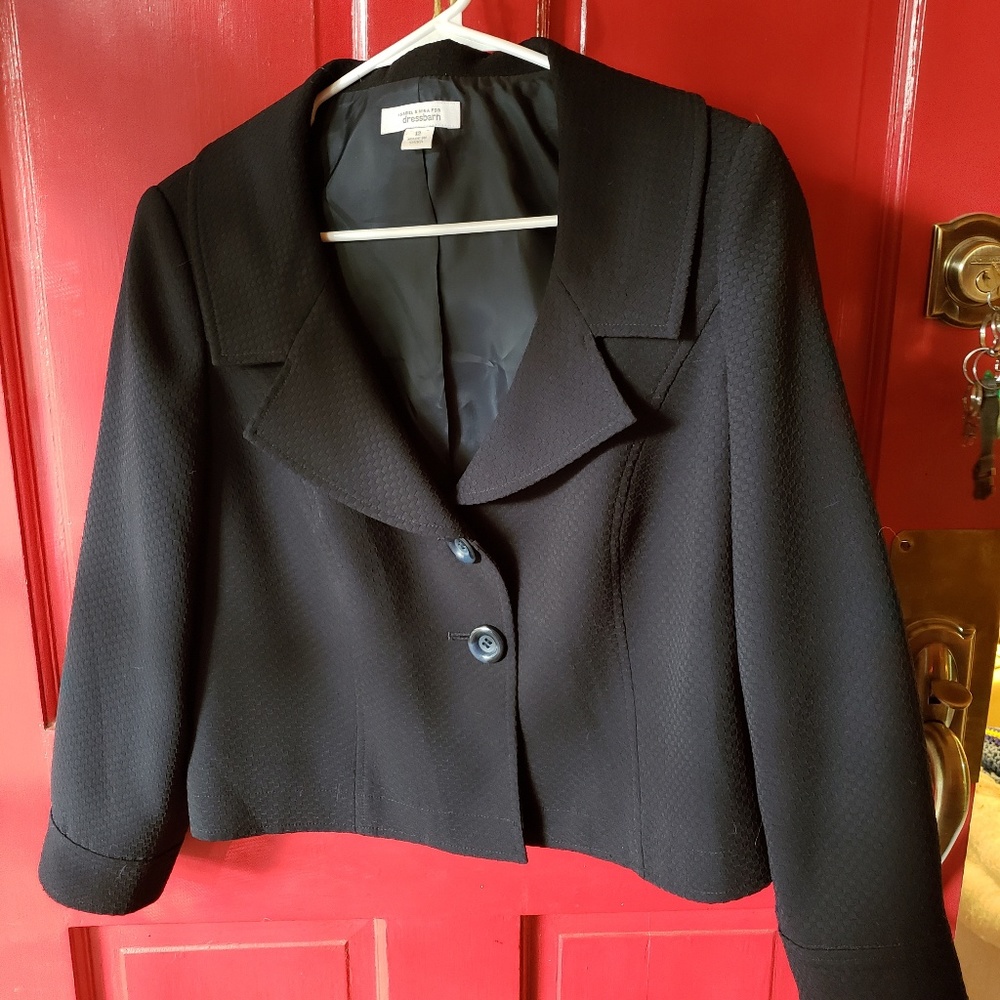 Isabel & Nina Dress Barn Black Textured Blazer